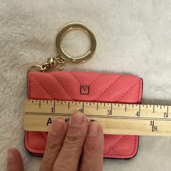 Victoria's Secret Pink Quilted Wristlet/ coin purse key chain - Picture 6 of 10